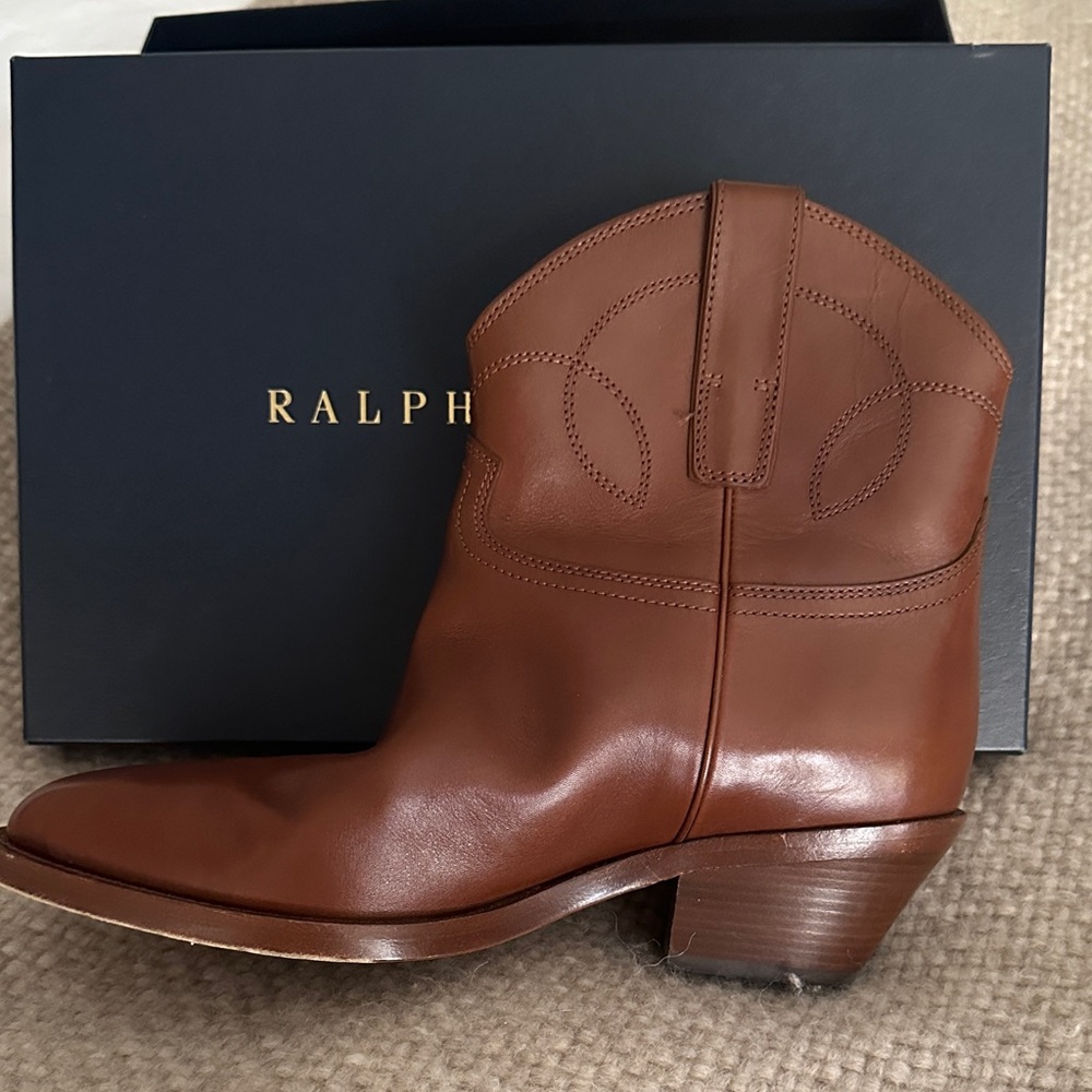Ralph Lauren Purple Label Brown Western Boots